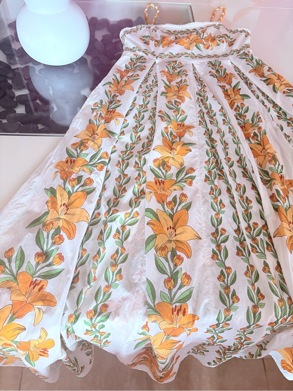 FARM Rio White Dress with Orange Floral Print - Picture 6 of 15